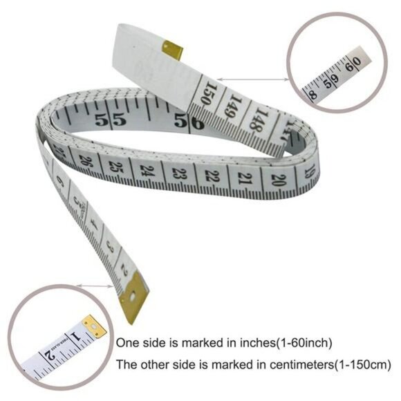 Soft Tape Measure Double Scale Body Sewing Flexible Ruler for Weight Loss White - Picture 3 of 8